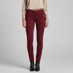 YMI WannaBettaButt? Colored Skinny Jeans Women's Size 9 Maroon Low Rise USA